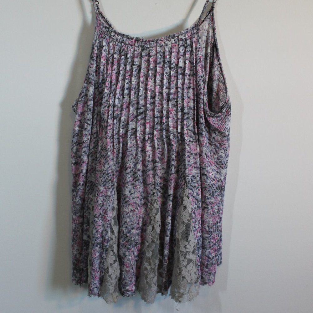 Free People | Purple and Pink Sleeveless Swing Top